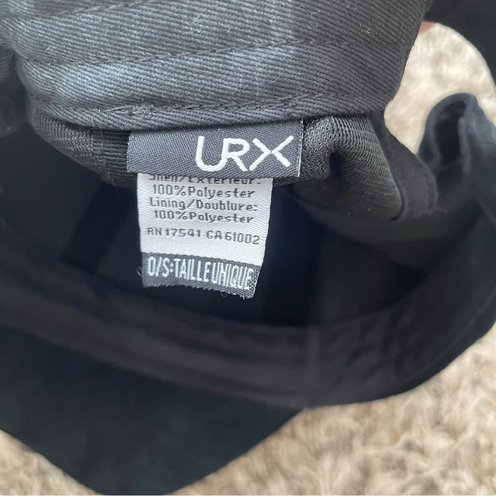 Athleta URX black faux suede hat one size adjustable unisex casual wear athletic
